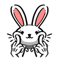 Unhinged Bunny Sticker