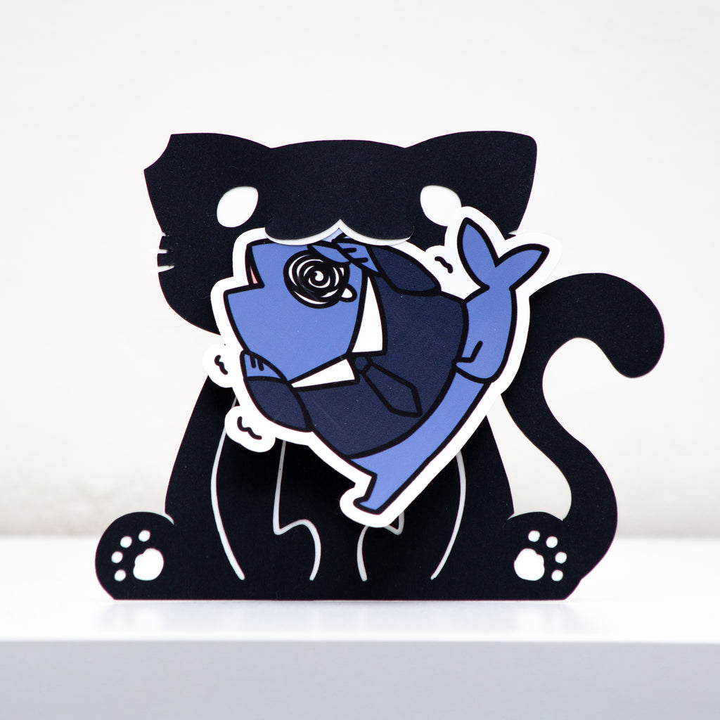 Sticker Display Companion Black Cat