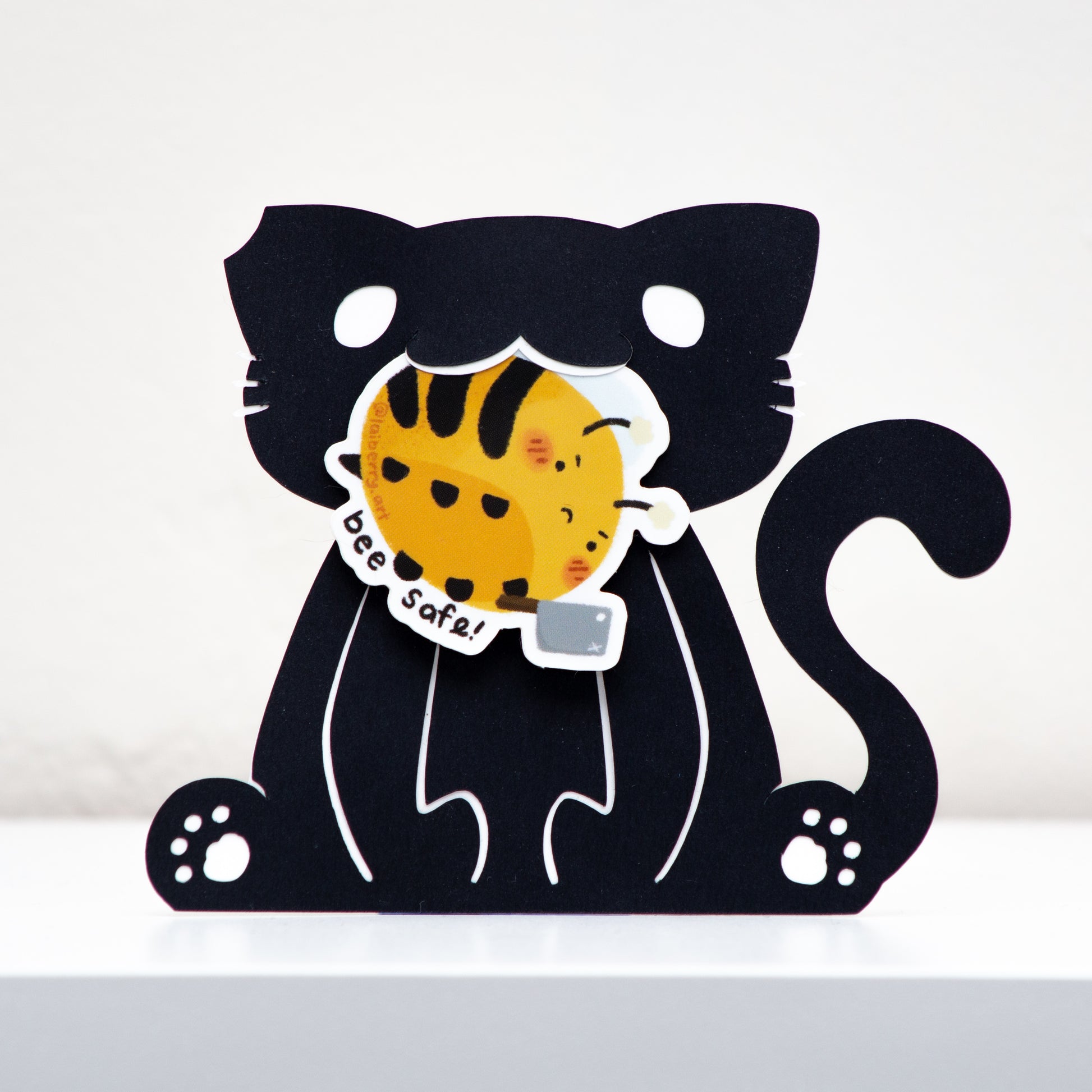 Sticker Display Companion Black Cat