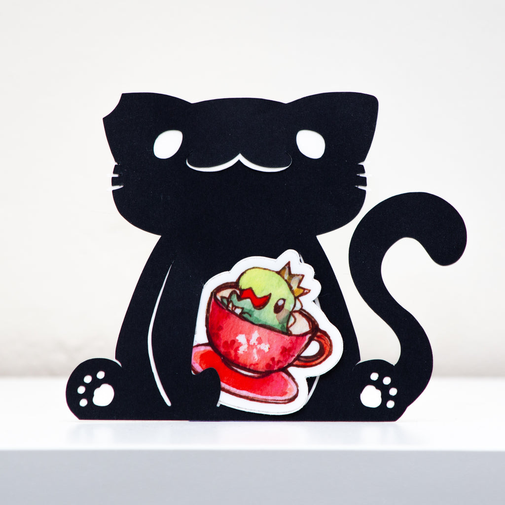 Sticker Display Companion Black Cat