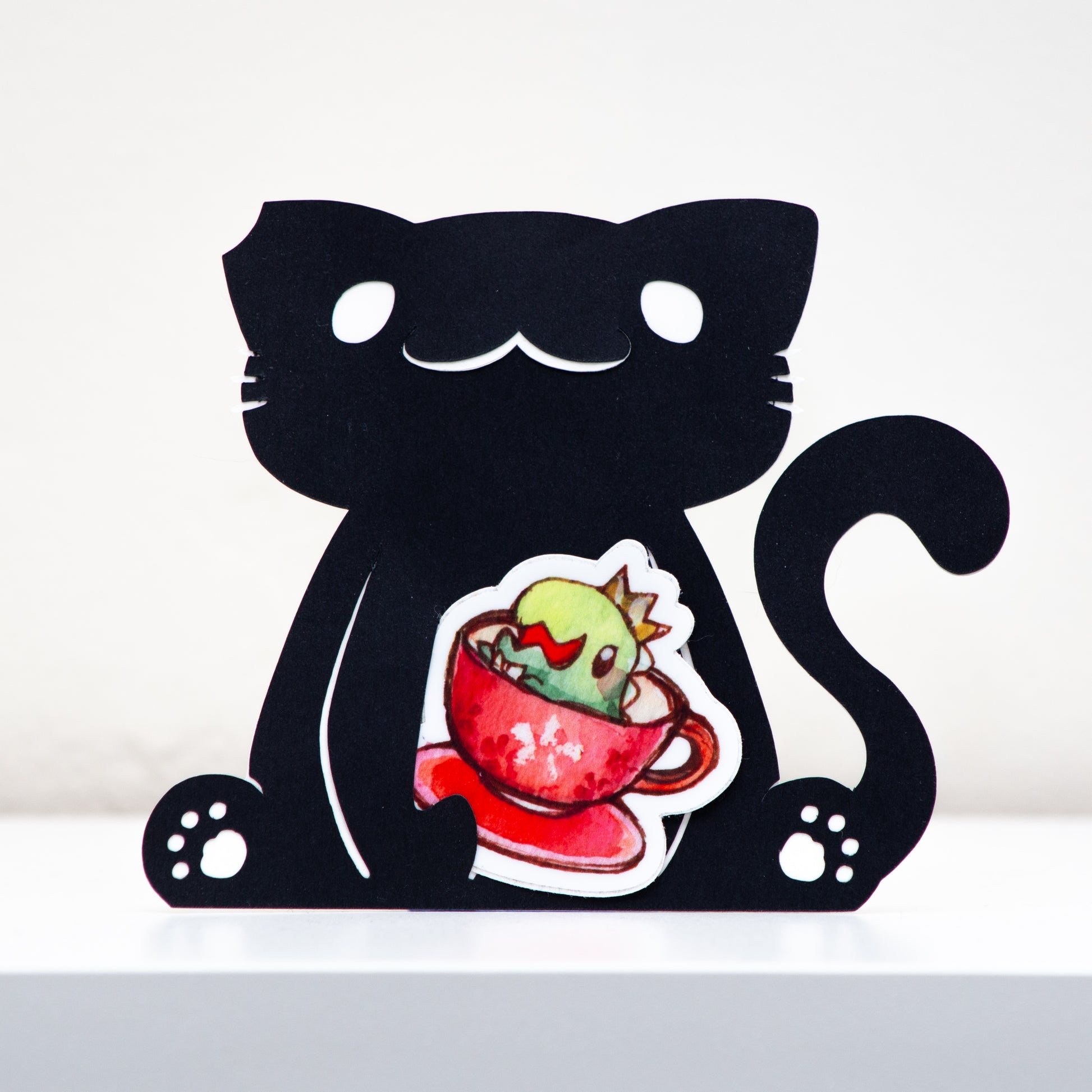 Sticker Display Companion Black Cat