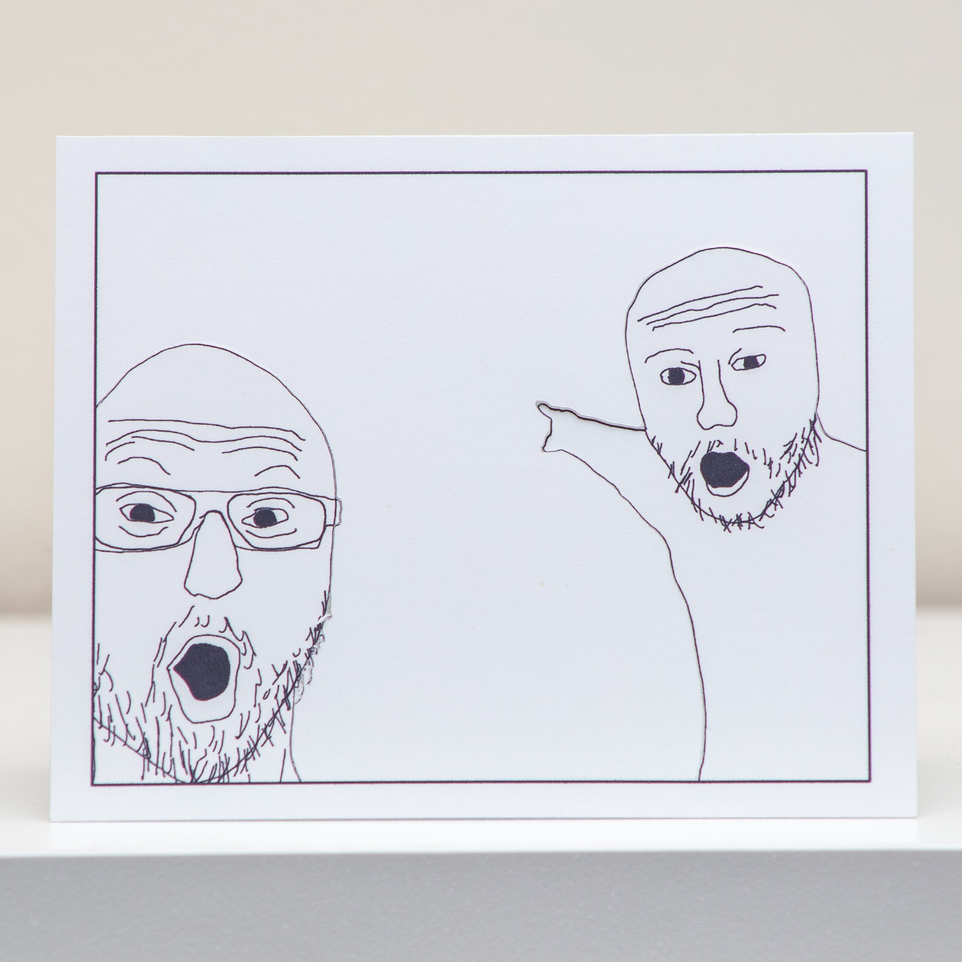 Soyjaks Pointing Meme Postcard Display