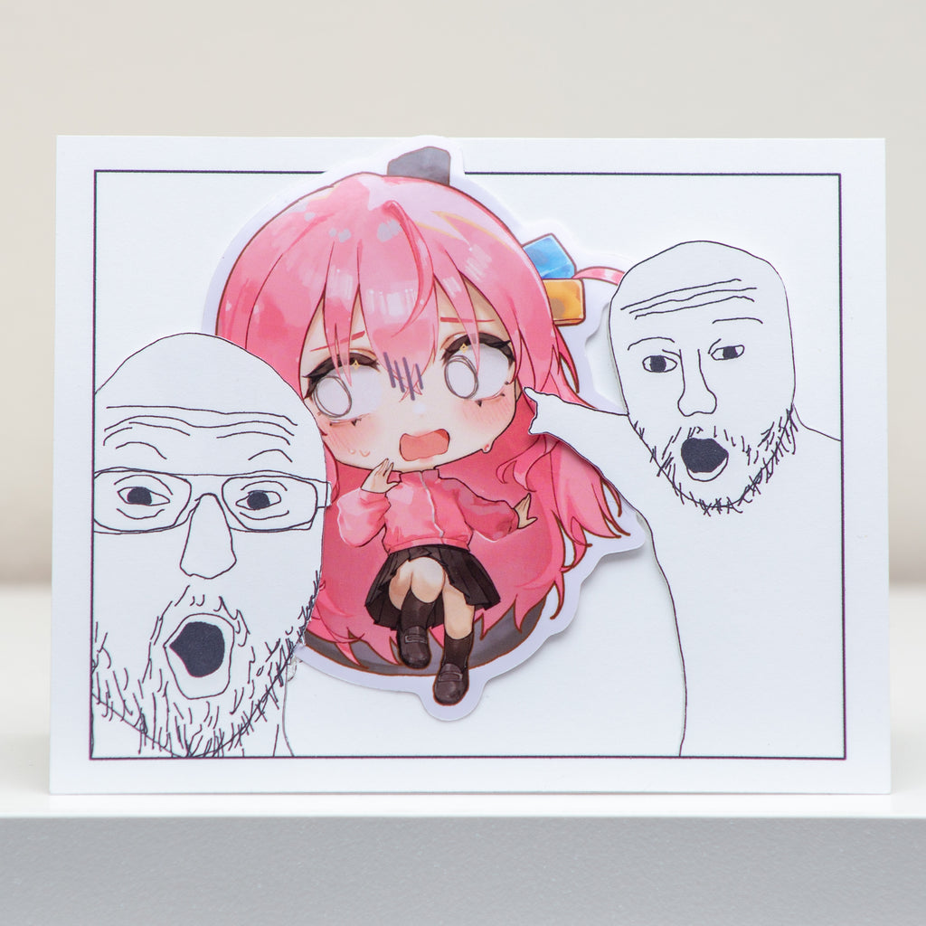 Soyjaks Pointing Meme Postcard Display