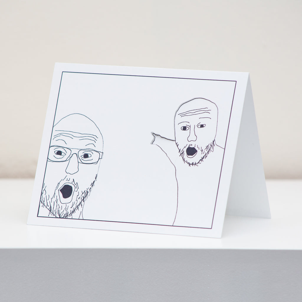 Soyjaks Pointing Meme Postcard Display