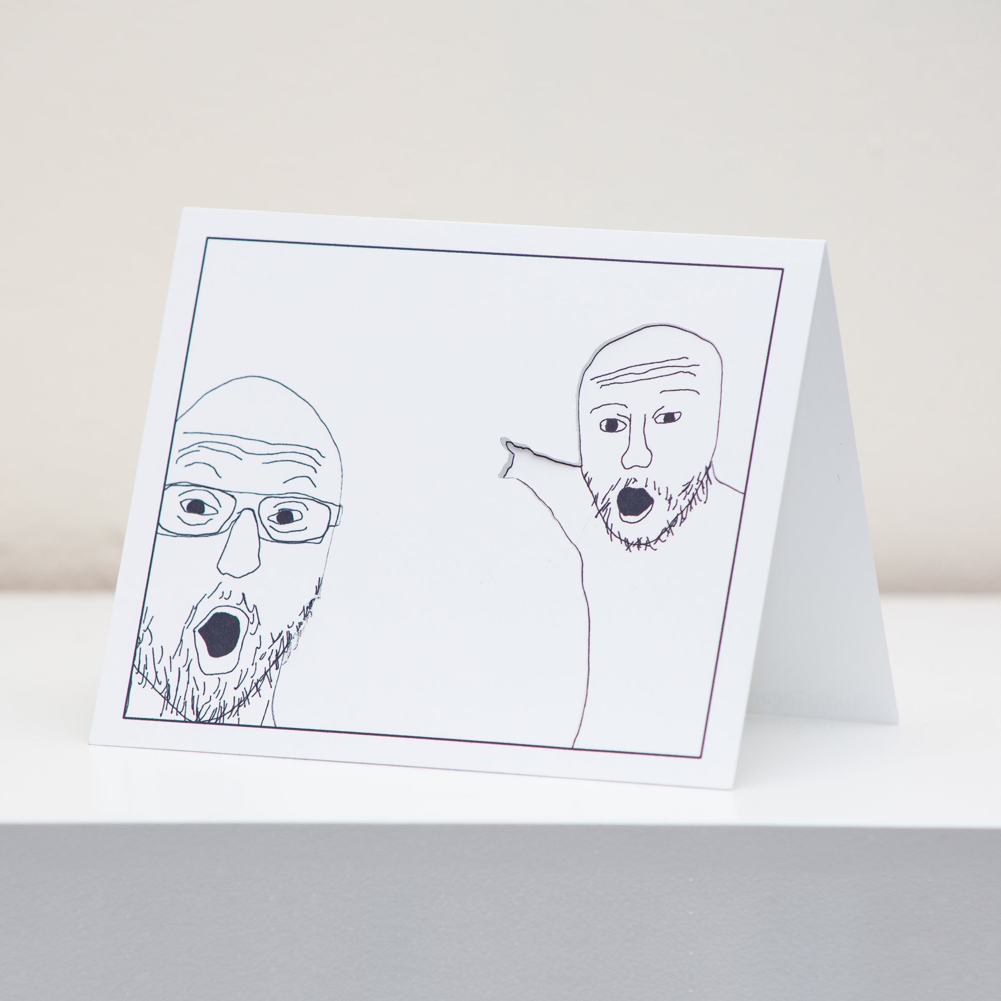 Soyjaks Pointing Meme Postcard Display