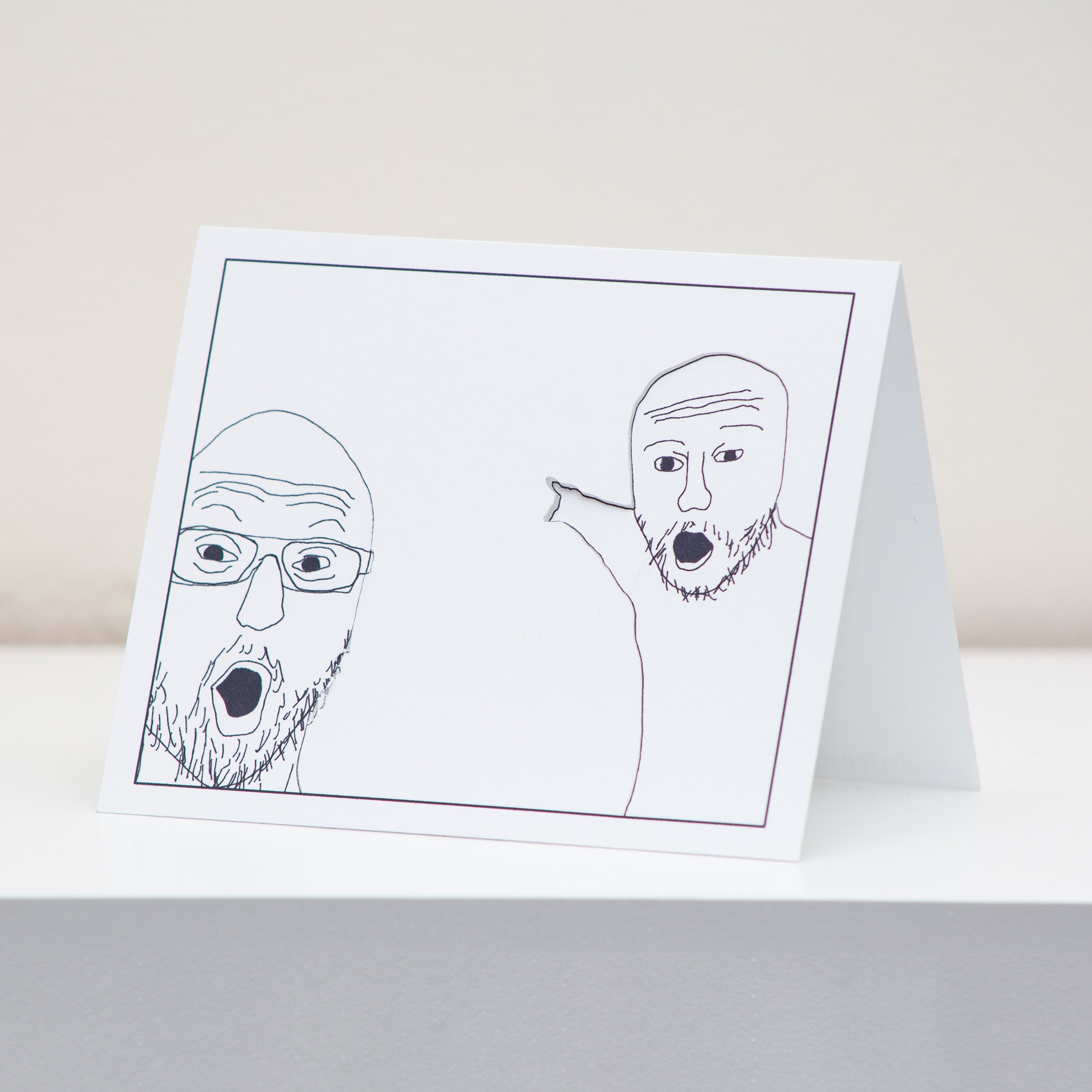 Soyjaks Pointing Meme Postcard Display