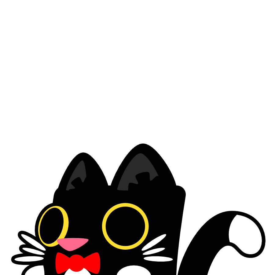 Tuxedo Cat Peeker Vinyl Sticker